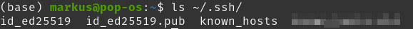 ls .ssh directory output